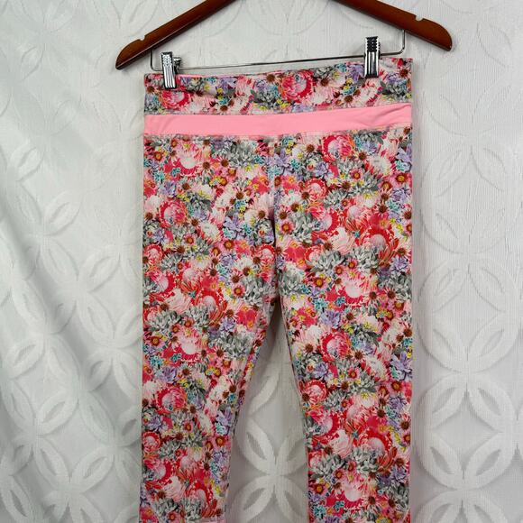 Lululemon Run Inspire Crop II All Luxtreme Flowabunga Pink Leggings Size 6 - Picture 8 of 12